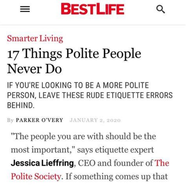 17 Things Polite People Never Do
