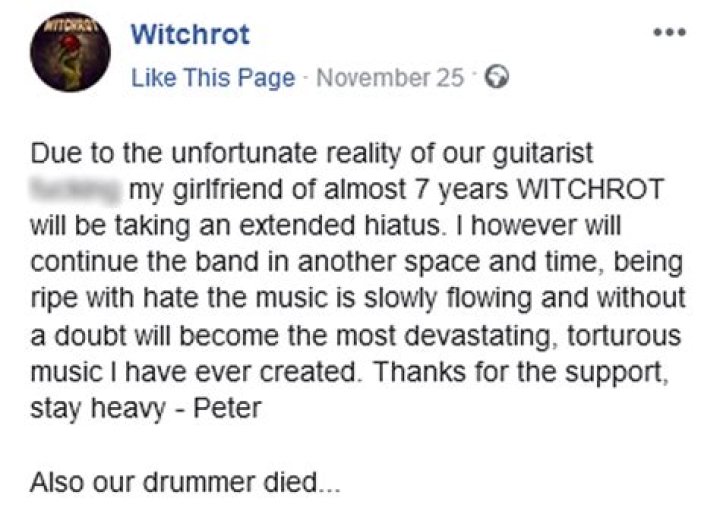 Death Metal Band Witchrot Rules Internet With Breakup Announcement