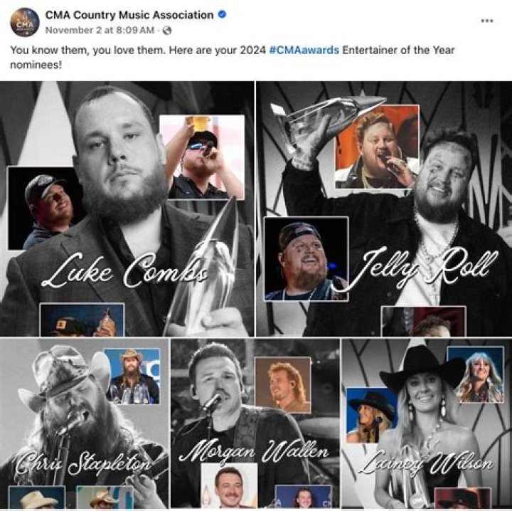 Luke Combs Wins Entertainer Of The Year At The 55th Annual CMA Awards