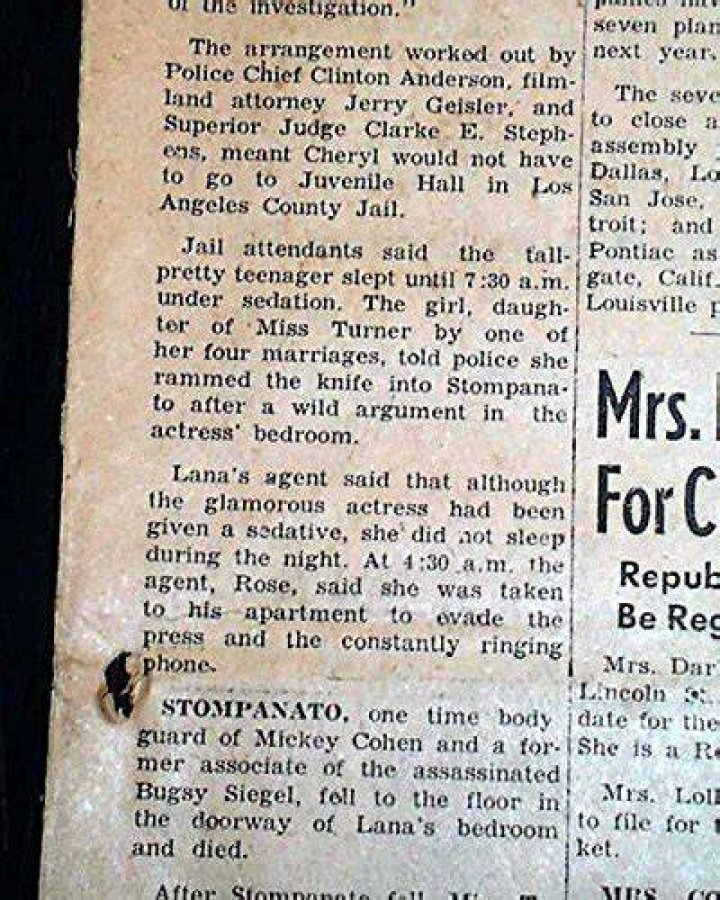 New Book Claims Lana Turner Killed Her Mobster Boyfriend and Let Daughter Take the Blame
