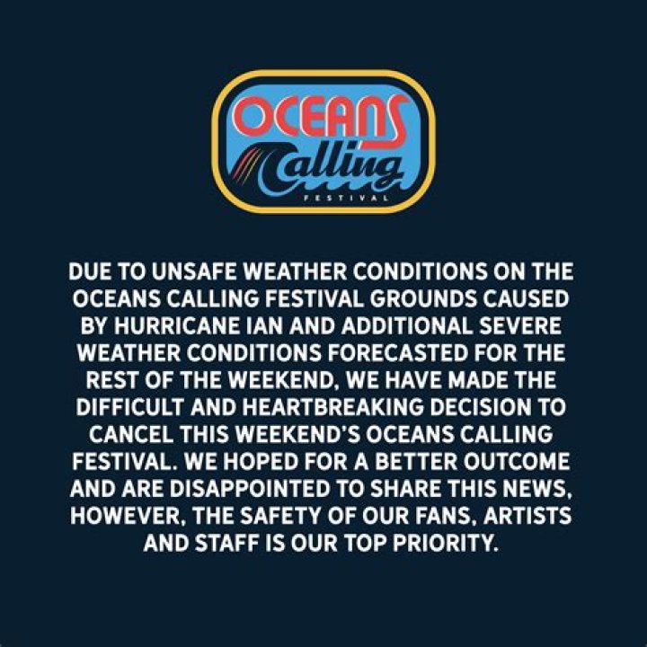Oceans Calling Festival Canceled as Hurricane Ian Rages On